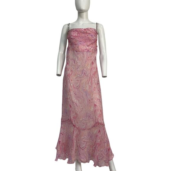 LoveShackFancy Dresses & Skirts - LoveShackFancy Marbled Pink Cookie Midi Dress Size 8 NWT
